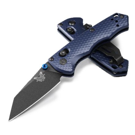 Benchmade Full Immunity Manual Crater Blue Aluminium Handle w/Cobalt Black Blade Finish