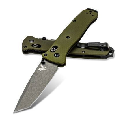 Benchmade Bailout Woodland Green Aluminium w/Grey Cerakote Blade Finish