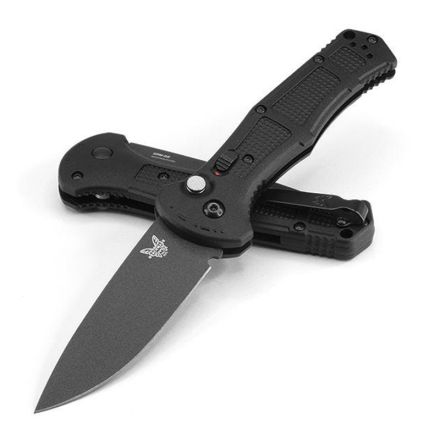 Benchmade Claymore Auto Black Grivory Handle w/Cobalt Black Cerakote Blade Finish