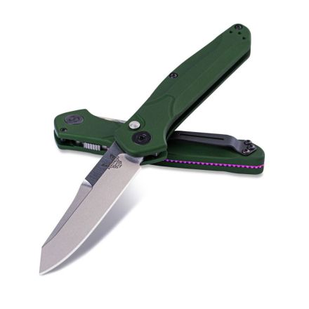 Benchmade 9400 Osborne Auto Green Aluminium Handle w/Satin Blade Finish