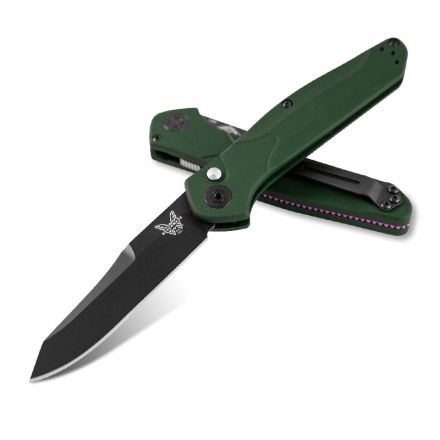 Benchmade 9400 Osborne Auto Green Aluminium Handle w/Black Blade Finish