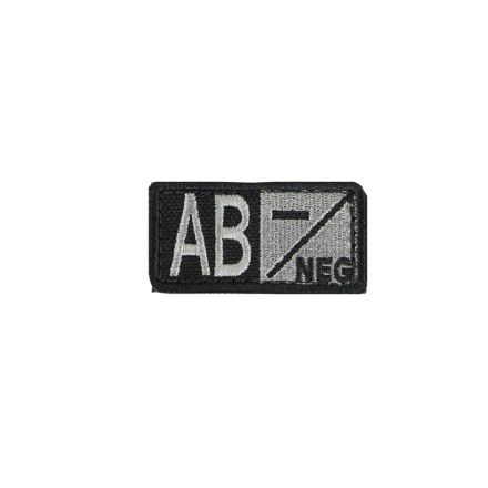 Condor Blood Type Woven Patch AB Negative Black/Foliage - 1pc