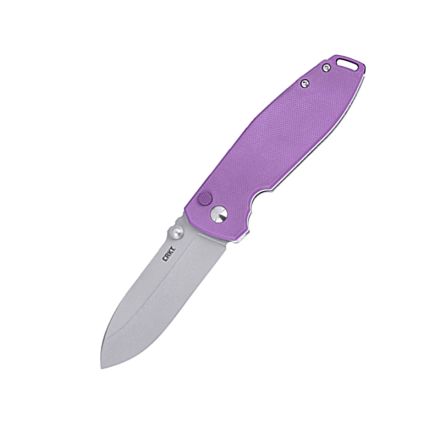 CRKT Squid Button Lock XM Violet G10 Handle w/StoneWash Blade Finish