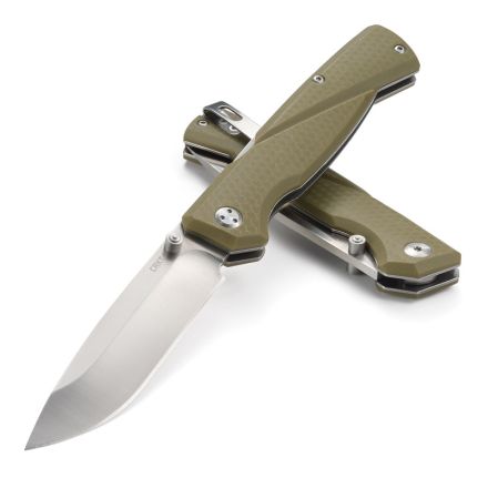 CRKT Kova OD Green Front Lock Folder w/Satin Blade Finish