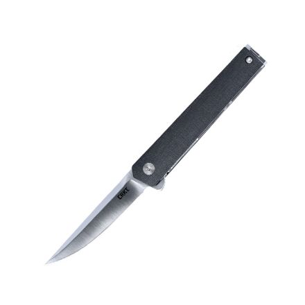 CRKT CEO Compact Flipper Black GRN Handle w/Satin Blade Finish