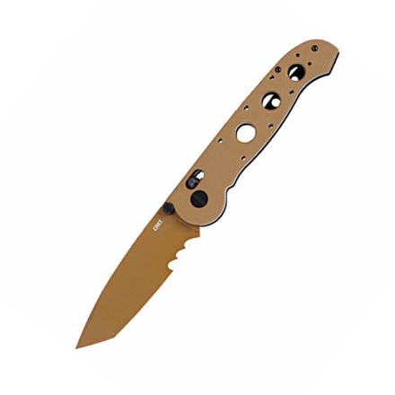 CRKT M16-14XD Tanto Crossbar Lock Desert Tan Grivory w/Veff Serrated D2 Tan EDP Blade Finish