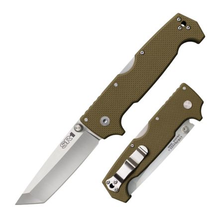 Cold Steel SR1 Tanto OD Green G-10 w/Satin Finish Blade