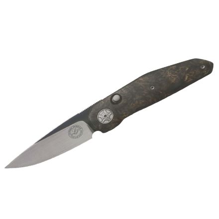 Lourens Prinsloo LL Folder Button Release Lock w/Dark Matter Gold FatCarbon Handle