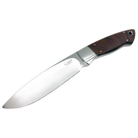 Japie Visser Large Drop Point Hunter w/Tamboti Wood