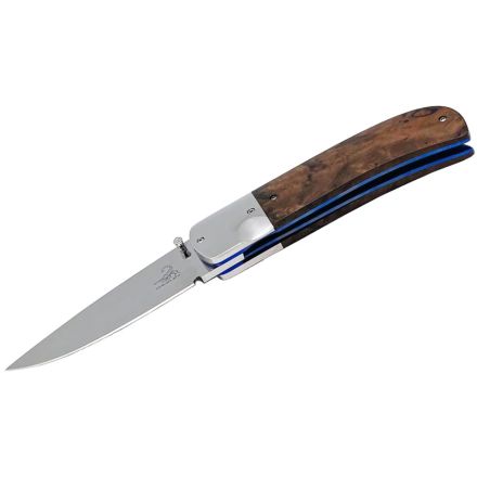 Wesley Muller Liner Lock Folder w/Hairy Vitex Wood Handle