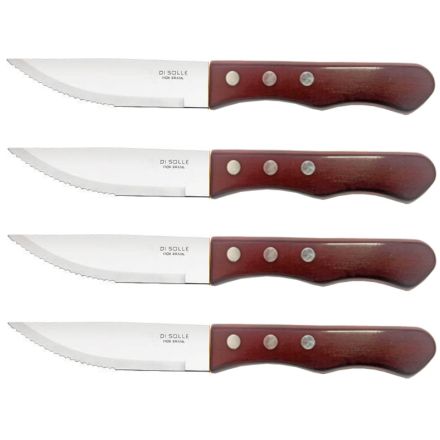 Di Solle SolleWood Jumbo Steak Knife Set 4 Piece - Blister Pack