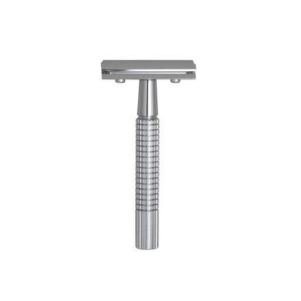 Giesen & Forsthoff Timor Safety Razor Short Knurled Handle w/Polished Chrome Finish