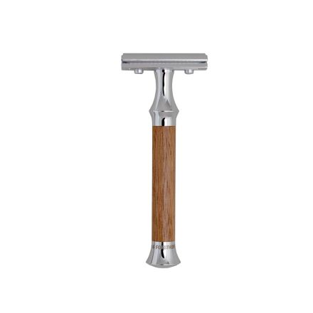 Giesen & Forsthoff Timor Safety Razor w/Oakwood/Polished Chrome