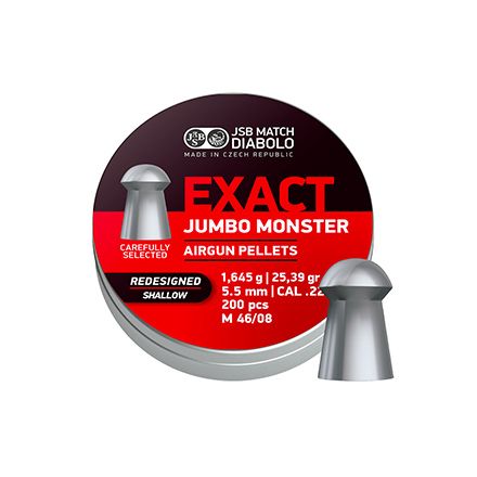 JSB Exact Jumbo Monster Redesigned Shallow Skirt Pellets .22/5.52 mm - 200 