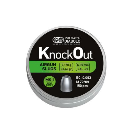 JSB Diabolo Knock Out Slug .25 MKII/6.35 mm - 150 Pieces