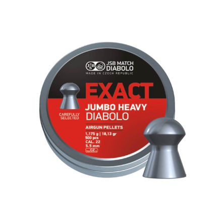 JSB Diabolo Jumbo Exact Heavy Pellets .22/5.52 mm - 500 Pieces