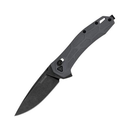 Kershaw Covalent Duralock Flipper Grey GFN w/Black StoneWash Blade Finish