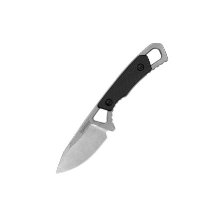 Kershaw Brace Neck Knife Black Handle w/StoneWash Blade Finish