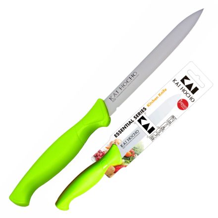 KAI Hocho Kitchen Knife Plain Green 11 cm - Display Pack