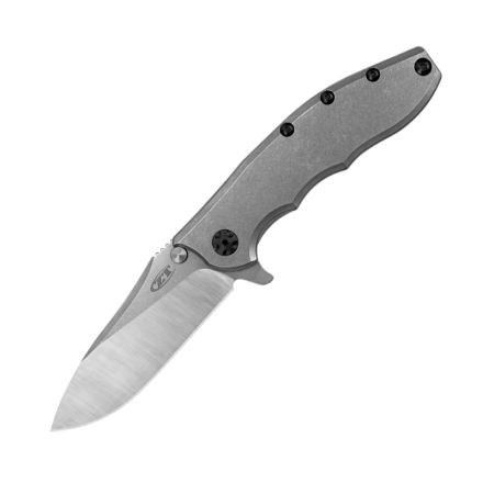 Zero Tolerance Hinderer Slicer Titanium/StoneWashed Handle w/Satin-StoneWash Blade Finish