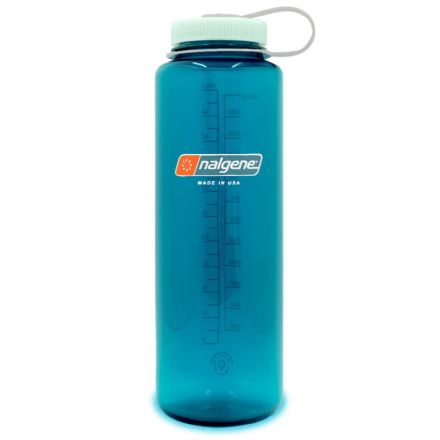 Nalgene Wide Mouth Sustain Silo Water Bottle Trout Green w/Seafoam Cap 1.4L