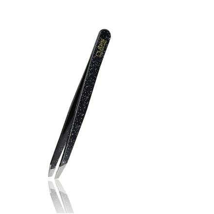 Rubis Slanted Classic Tweezer Black w/Glitter
