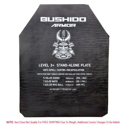 Bushido Armor Level 3 SAPI Flat Anti-Rifle Plate 10