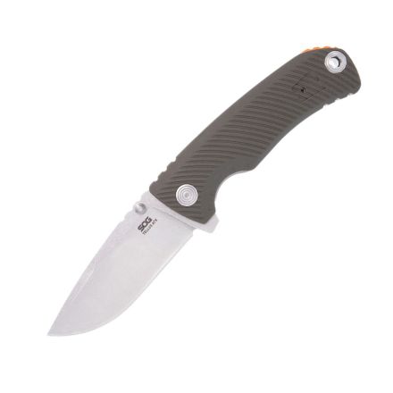 SOG Tellus ATK Assisted Liner Lock Olive Drab & Blaze Orange w/Stonewash Finished Blade