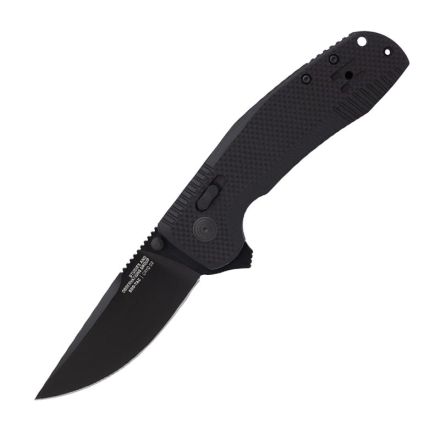 SOG TAC XR Blackout G10 Handle w/Cryo D2 Black Titanium Nitride Blade Finish