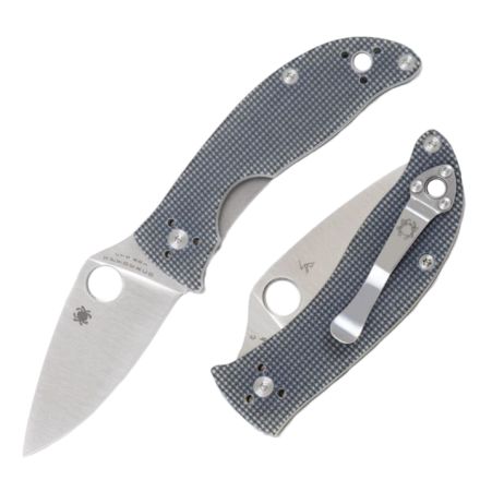  Spyderco Alcyone Grey G-10 w/Satin Blade Finish