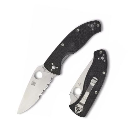 Spyderco Tenacious Lightweight Black FRN w/Satin ComboEdge Blade