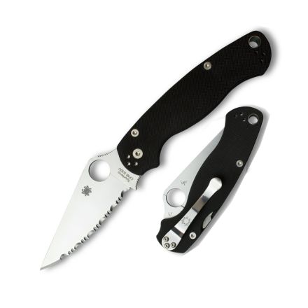 Spyderco ParaMilitary 2 Compression Lock Black G10 w/Satin Finish Blade