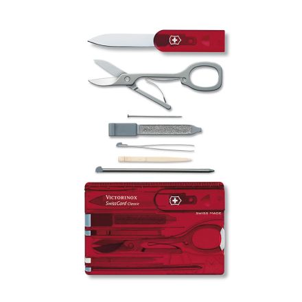 Victorinox Swisscard Transparent Red 82mm