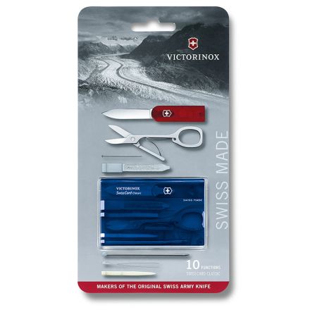 Victorinox Swisscard Transparent Blue 82mm - Blister