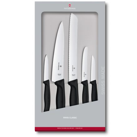 Victorinox Swiss Classic Kitchen Set 5 Pieces in Gift Box - Black