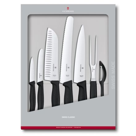 Victorinox Swiss Classic Kitchen Set 7 Pieces in Gift Box - Black