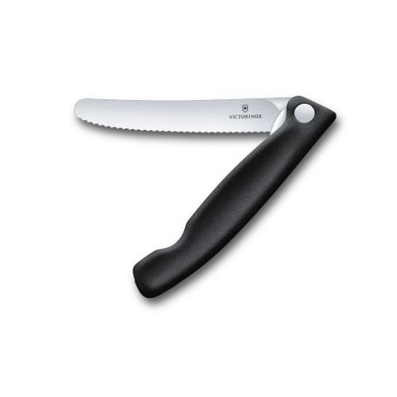 Victorinox Swiss Classic Foldable Serrated Paring Knife Black -11 cm Blister