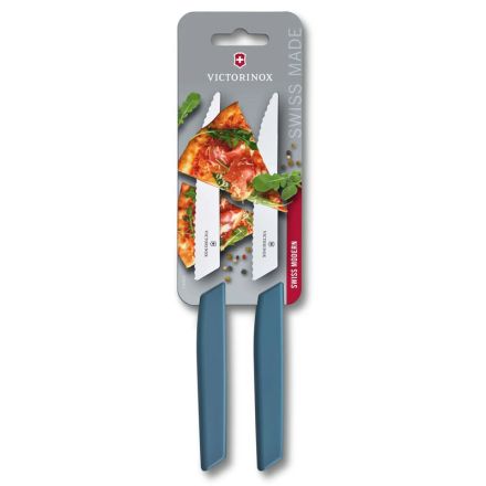 Victorinox Swiss Modern Steak Knife 12 cm Blue 2 Piece - Blister