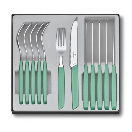 Victorinox Swiss Modern Table Set, 12 Piece w/Table Knives Mint - Giftbox