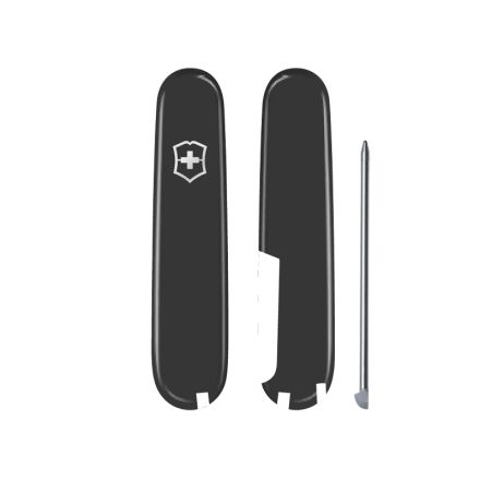 Victorinox Black Handle Scale Kit For 91mm Swiss Army Knife Plus Ball Pen